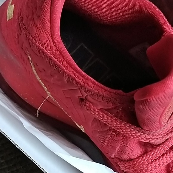 Lebron XVII Low PH / Red and Metallic Gold - Picture 12 of 12